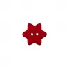 Image de Carte de 4 boutons étoiles Bordeaux 15mm - Union Knopf(...) - Bordeaux Rouge