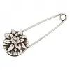Image de Broche métal Edelweiss 75mm - Union Knopf(...) - Gris
