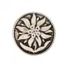 Image de Carte de 2 boutons métal Edelweiss 20mm - Union Knopf(...) - Gris