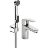 Image de Hansa, Robinetterie de salle de bains, HANSAPINTO Mitigeur de lavabo, sans vidage, douchette fonctionnelle, saillie 107 mm, 45052283