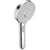 Image de Hansa, Pommeau de douche, Hansaactivejet douchette à main 3 jets, d= 120mm, gris clair chromé (3 Types de jets, 15 l/min)