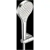 Image de Hansa, Pommeau de douche, VIVA Garniture de douche à main, douchette à 3 jets, flexible de douche 1250mm, chromé, 44170120 (3 Types de jets, 12 l/min)