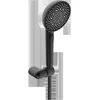 Image de Hansa, Pommeau de douche, aurelia - doucheset met douchekop, houder en doucheslang, 3-jets, mat zwart (3 Types de jets, 12 l/min)