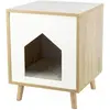 Image de Trixie Caverne Isa, imitation bois gris (Chat), Panier pour chien + chat