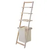Image de Étagère murale échelle de salle de bain MENDLER HWC-B59 bois de pin 152x41x35 cm 39l