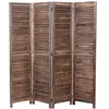 Image de Paravent MENDLER HWC-C30, paroi de séparation, shabby, 170x160cm brun