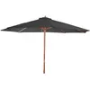 Image de Parasol de jardin Florida, Ø 3,5m polyester/bois 7kg anthracite