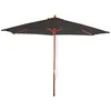 Image de Parasol de jardin Florida, Ø 3m polyester/bois 6kg anthracite