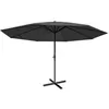 Image de Parasol Meran Pro, sans volants Ø 5m polyester/alu 28 kg anthracite sans socle