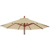 Image de Toile pour parasol de gastronomie en bois MENDLER HWC-C57 rond Ø4m polyester 3kg crème