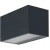 Image de LEDVANCE SMART+ WI-FI WIDE BRICK RGB 14.5cm- applique murale LED gradable gris foncé avec boîtier en aluminium de haute qualité - rectangulaire - contrôle des couleurs - 14W - 3000K blanc chaud - 600lm - IP44}
