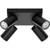 Image de Ledvance, Spot de plafond, LED SPOT OCTAGON BLACK Plate 4x3.4W 927 DIM (GU10, 920 lm)
