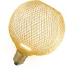 Image de OSRAM DECOR dans un boîtier métallique en plastique dépoli de couleur or avec 125 mm en blanc chaud (2700 K) - 3 - 5 W / 300 lm et culot E27 - est non dimmabet offre un éclairage élégant.}