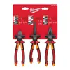 Image de Lot de 3 pinces VDE universelle coupante et bec long Milwaukee