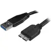 Image de StarTech .com Câble USB 3.0 A vers Micro B fin, 2 m 6 ft, mâle/mâle - Câble USB 3.0 Micro B pour recharge et (2 m, USB 3.2 Gen 1), Câble USB