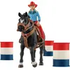 Image de Schleich Barrel Racing avec une Cowgirl