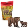 Image de Figurines Maman grizzly avec ourson - SCHLEICH 42473 WILD LIFE - Set de Jouets Animaux Durables