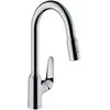 Image de hansgrohe, Robinetterie de cuisine, Focus M42 Mitigeur Cuisine 220, douchette extractible, 2 jets