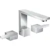 Image de hansgrohe, Robinetterie de salle de bains, Mélangeur lavabo 3 trous 130 AXOR EDGE avec vidage chromé diamanté