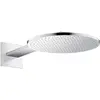 Image de hansgrohe, Pommeau de douche, Douche de tête 300 2jet AXOR avec bras de douche, montage mural chromé (2 Types de jets, 27.40 l/min)