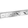 Image de hansgrohe, Robinetterie de salle de bains, Set de montage final RAINSELECT pour thermostat encastré, 3 consommateurs chromé