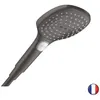 Image de Douchette 3 jets Hansgrohe Raindance Select E noir chromé brossé