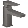 Image de HANSGROHE Mitigeur lavabo Metropol 100 poignée manette bec court, bonde Push-Open noir chromé brossé