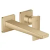 Image de HANSGROHE Mitigeur de lavabo encastré mural, bec 225mm, poignée manette, bonde à écoulement libre bronze brossé