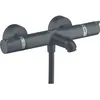 Image de Mitigeur bain douche thermostatique HANSGROHE Ecostat Comfort noir chromé brossé