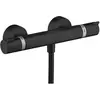 Image de hansgrohe, Robinetterie de salle de bains, Ecostat thermostat de douche Comfort apparent (noir mat)