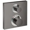 Image de HANSGROHE Façade pour mitigeur thermostatique encastré Ecostat Square avec robinet d'arrêt et inverseur noir chrome brossé