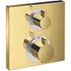 Image de hansgrohe, Robinetterie de salle de bains, Ecostat Square Thermostat encastré pour 2 consommateurs (polished gold optic)
