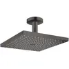 Image de hansgrohe, Pommeau de douche, Douche de tête Raindance E 300 Air 1jet avec raccordement au plafond : couleur - Brushed (1 Type de jet, 19 l/min)