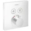 Image de Façade pour mitigeur thermostatique encastré HANSGROHE ShowerSelect avec 2 fonctions blanc mat