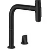 Image de hansgrohe, Robinetterie de cuisine, HG 2-L Mitigeur monocommandé pour évier METRIS avec sBox, douchette extractible noir mat