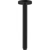 Image de hansgrohe, Pommeau de douche, Raccord plafond S 30 cm (noir mat) pour douche de tête