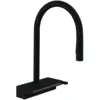 Image de Robinet de cuisine avec douchette HANSGROHE Aquno Select M81 170 sBox 3 jets noir mat