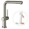 Image de Hansgrohe talis m54 mitigeur de cuisine 270, avec douchette extractible 1 jet, sbox, aspect acier inox (72809800)