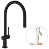 Image de Hansgrohe talis m54 mitigeur de cuisine 210, avec douchette extractible 1 jet, sbox, noir mat (72803670)