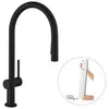 Image de Hansgrohe talis m54 mitigeur de cuisine 210, avec douchette extractible 2 jets, sbox, noir mat (72801670)