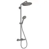 Image de Colonne de douche thermostatique HANSGROHE Croma Select S 280 noir chromé brossé