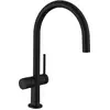 Image de hansgrohe, Robinetterie de cuisine, HG Mitigeur monocommandé pour évier 220 TALIS M Robinet d'arrêt pour appareil 1jet noir mat