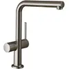 Image de hansgrohe, Robinetterie de cuisine, HG Mitigeur monocommandé pour évier 270 TALIS M Robinet d'arrêt pour appareil 1jet aspect inox