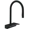 Image de Robinet de cuisine avec douchette HANSGROHE Aquno Select M81 170 3 jets noir mat