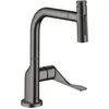 Image de hansgrohe, Robinetterie de cuisine, Mitigeur monocommande pour évier AXOR CITTERIO DN 15 douchette extractible brushed black chrome