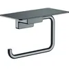 Image de HANSGROHE Porte-papier WC avec tablette noir chromé brossé AddStoris