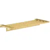 Image de hansgrohe, Porte-serviettes + crochets pour serviettes, porte-serviettes AddStoris, 648mm polished gold