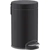 Image de hansgrohe AddStoris poubelle à pédale, 3 l, avec fonction softclose, noir mat, Poubelle, Noir