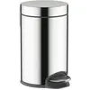 Image de hansgrohe AddStoris poubelle à pédale, 3 l, avec fonction softclose, chrome, Poubelle, Argent