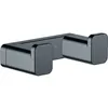 Image de HANSGROHE Crochet double noir chromé brossé AddStoris